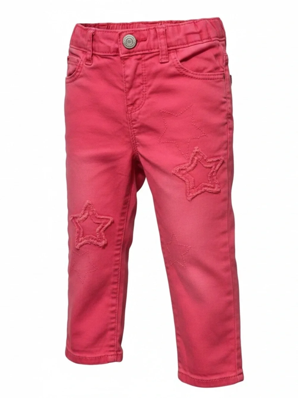 Baby Gap 1969 Girls 2T Pink Star Jegging Jeans Stretch Skinny Pull On